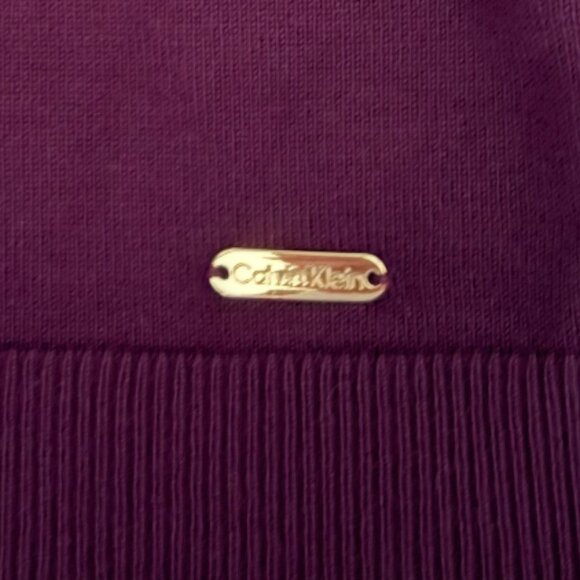 Calvin Klein - Turtleneck/Mock Neck Sweater - Maroon/Purple (Size: M) - Picture 7 of 7